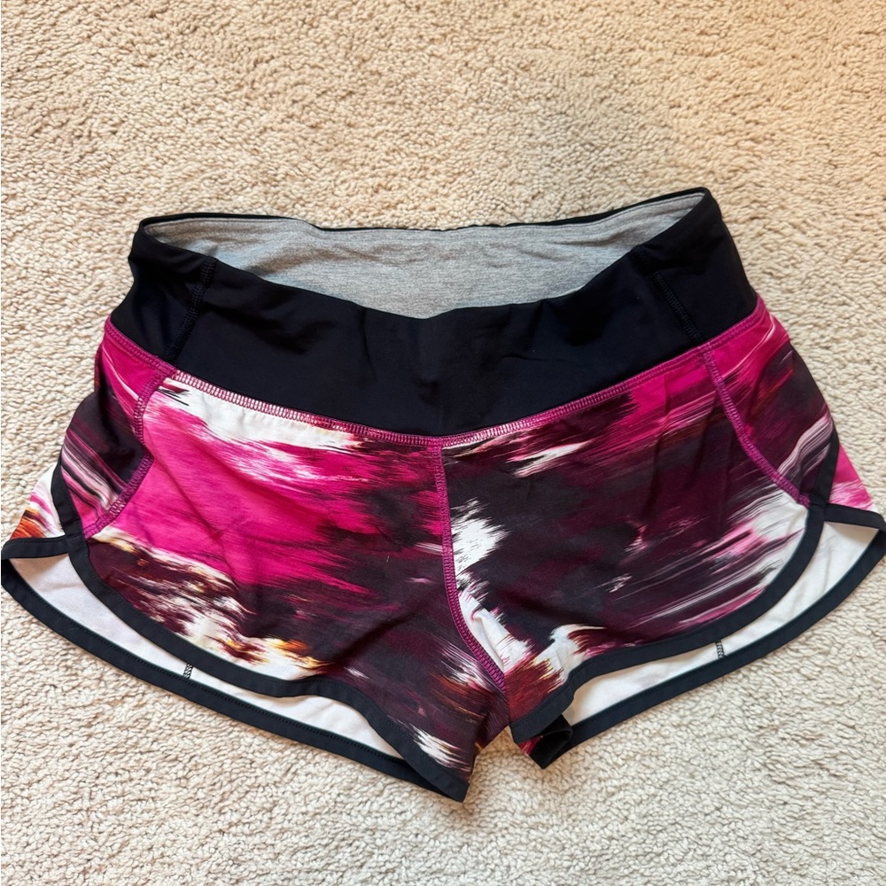 Lululemon Women's Pink Patterned Shorts